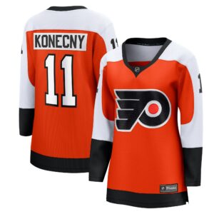 Women's Philadelphia Flyers Travis Konecny Fanatics Branded Orange Home Breakaway Player Jersey