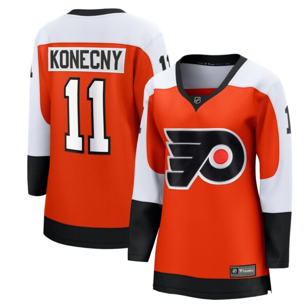 Women’s Philadelphia Flyers Travis Konecny Fanatics Branded Orange Home Breakaway Player Jersey