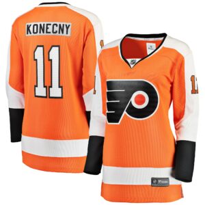 Women's Philadelphia Flyers Travis Konecny Fanatics Branded Orange Home Premier Breakaway Player Jersey