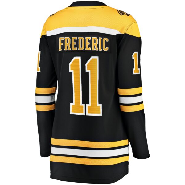 Women’s Boston Bruins Trent Frederic Fanatics Branded Black Home Breakaway Player Jersey