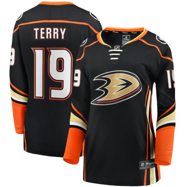 Women’s Anaheim Ducks Troy Terry Fanatics Branded Black Home Team Breakaway Player Jersey