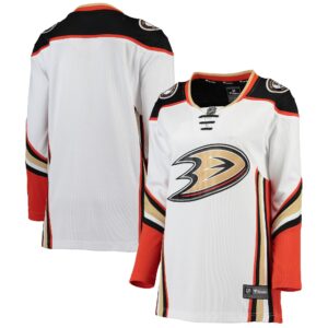 Women's Anaheim Ducks Fanatics Branded White Away Breakaway Jersey