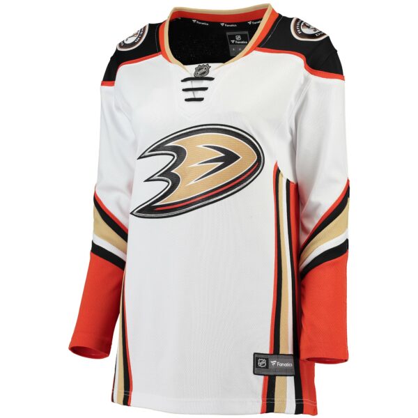 Women’s Anaheim Ducks Fanatics Branded White Away Breakaway Jersey