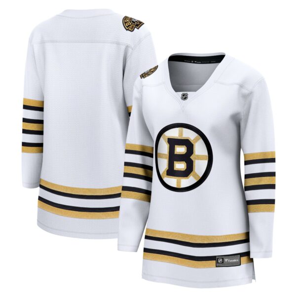 Women’s Boston Bruins  Fanatics Branded White 100th Anniversary Premier Breakaway Jersey