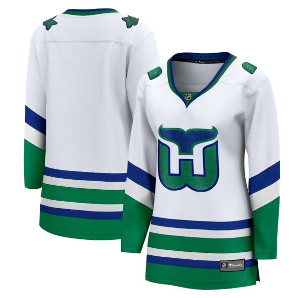 Women’s Carolina Hurricanes  Fanatics Branded White Whalers Premier Breakaway Jersey