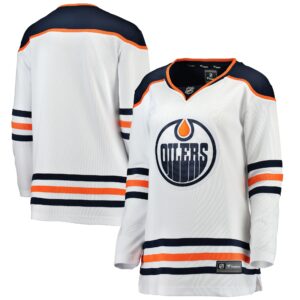 Women's Edmonton Oilers Fanatics Branded White Away Breakaway Jersey