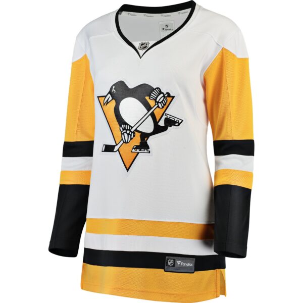 Women’s Pittsburgh Penguins Fanatics Branded White Away Breakaway Custom Jersey