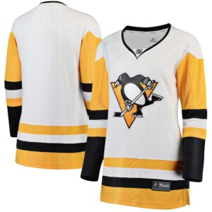 Women's Pittsburgh Penguins Fanatics Branded White Away Breakaway Jersey