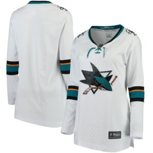 Women's San Jose Sharks Fanatics Branded White Away Breakaway Jersey