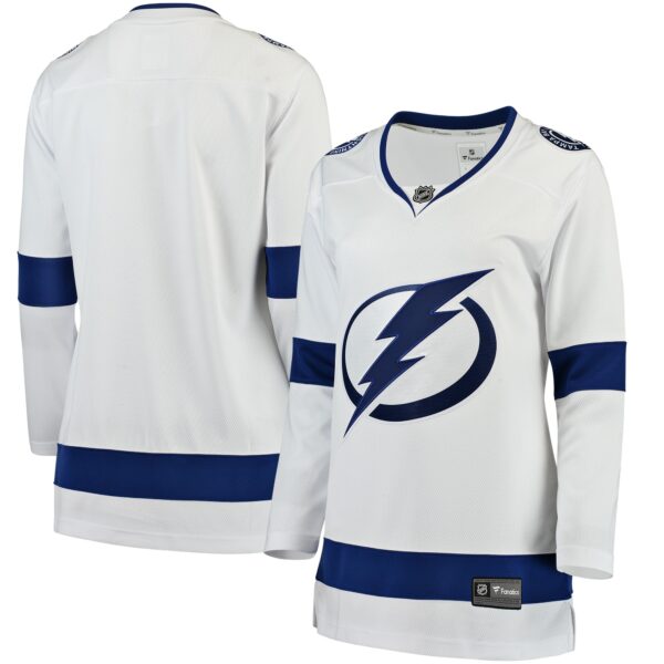 Women’s Tampa Bay Lightning Fanatics Branded White Away Breakaway Jersey