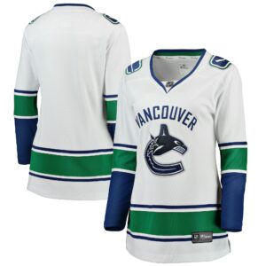 Women's Vancouver Canucks Fanatics Branded White Away Breakaway Jersey