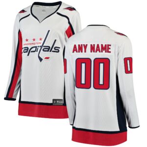 Women's Washington Capitals Fanatics Branded White Away Breakaway Custom Jersey