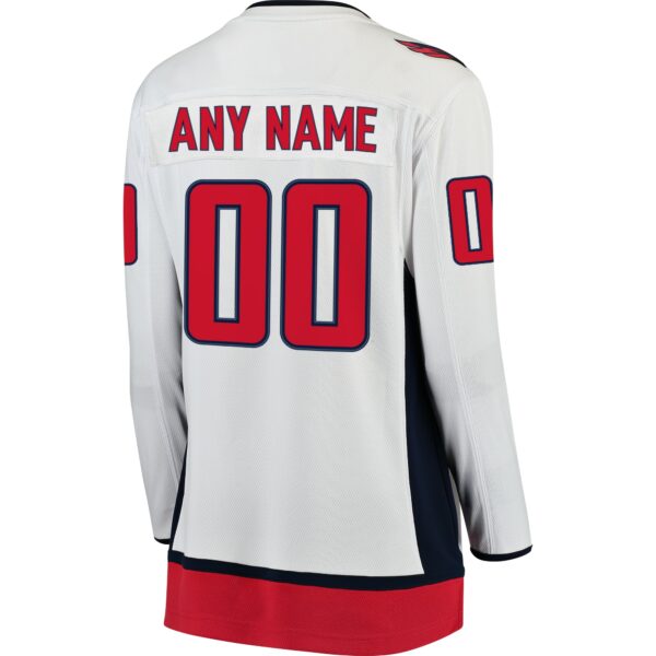 Women’s Washington Capitals Fanatics Branded White Away Breakaway Custom Jersey