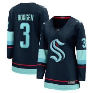 Women's Seattle Kraken Will Borgen Fanatics Branded Deep Sea Blue Home Breakaway Player Jersey