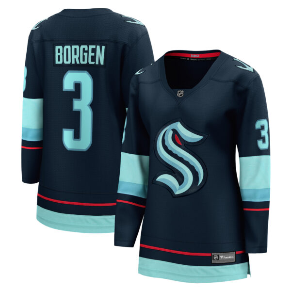 Women’s Seattle Kraken Will Borgen Fanatics Branded Deep Sea Blue Home Breakaway Player Jersey