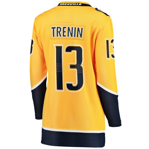 Women’s Nashville Predators Yakov Trenin Fanatics Branded Gold Home Breakaway Player Jersey