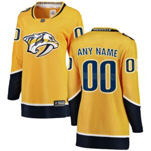 Women's Nashville Predators Fanatics Branded Yellow Home Breakaway Custom Jersey