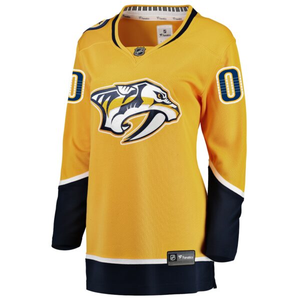 Women’s Nashville Predators Fanatics Branded Yellow Home Breakaway Custom Jersey