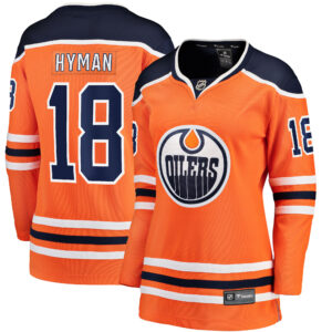 Women's Edmonton Oilers Zach Hyman Fanatics Branded Orange Breakaway Player Jersey