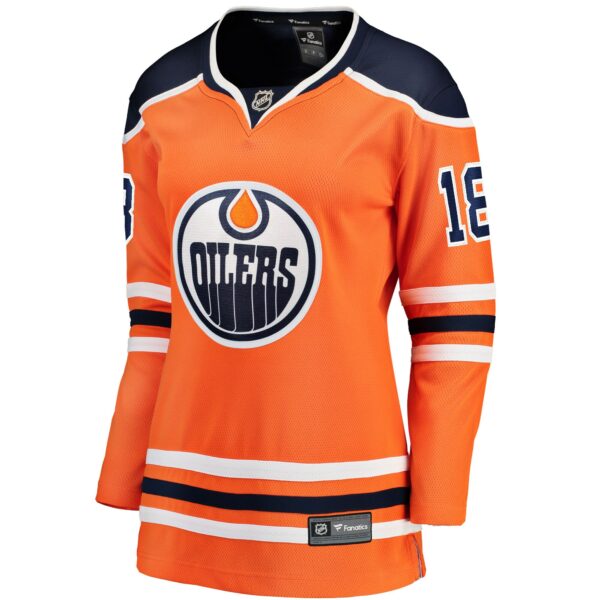 Women’s Edmonton Oilers Zach Hyman Fanatics Branded Orange Breakaway Player Jersey