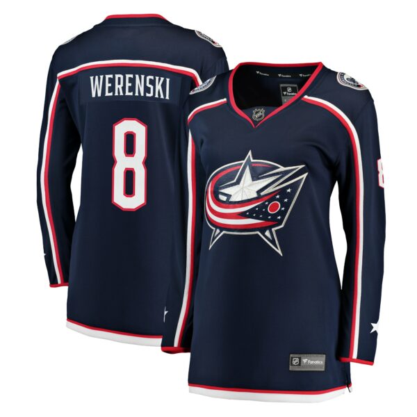 Women’s Columbus Blue Jackets Zach Werenski Fanatics Branded Navy Breakaway Jersey