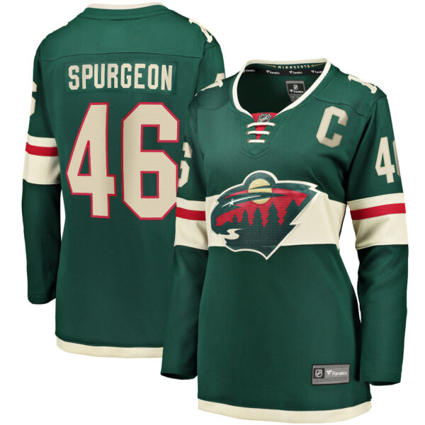 Women’s Minnesota Wild Jared Spurgeon Green Home Breakaway Player Jersey